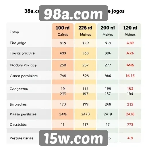 Comparativo entre 98a.com e concorrentes do setor