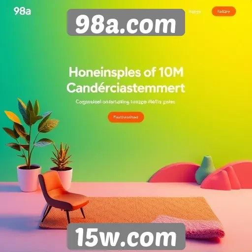Tendências de design no site 98a.com