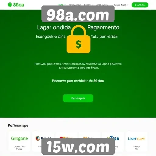 Plataformas de pagamento no 98a.com